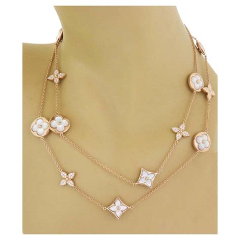 lv mother of pearl necklace|Colour Blossom Necklace, Pink Gold, Pink Mother.